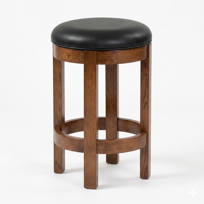 Hoosier Timbercraft Wayne Backless Maple Barstool