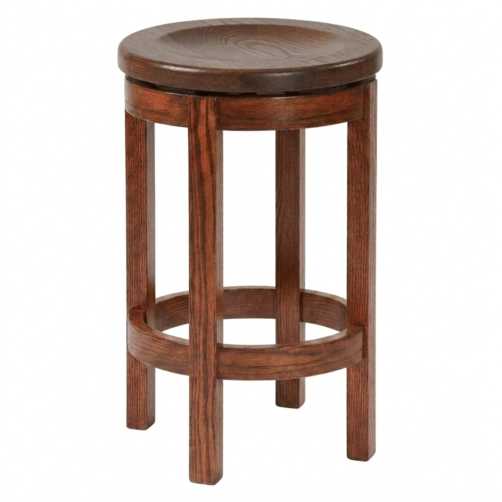 Hoosier Timbercraft Wayne Backless Maple Barstool