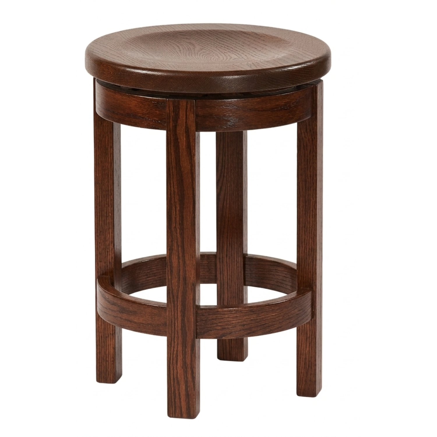 Hoosier Timbercraft Wayne Backless Maple Barstool