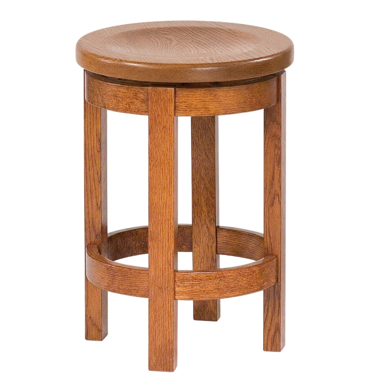 Hoosier Timbercraft Wayne Backless Maple Barstool