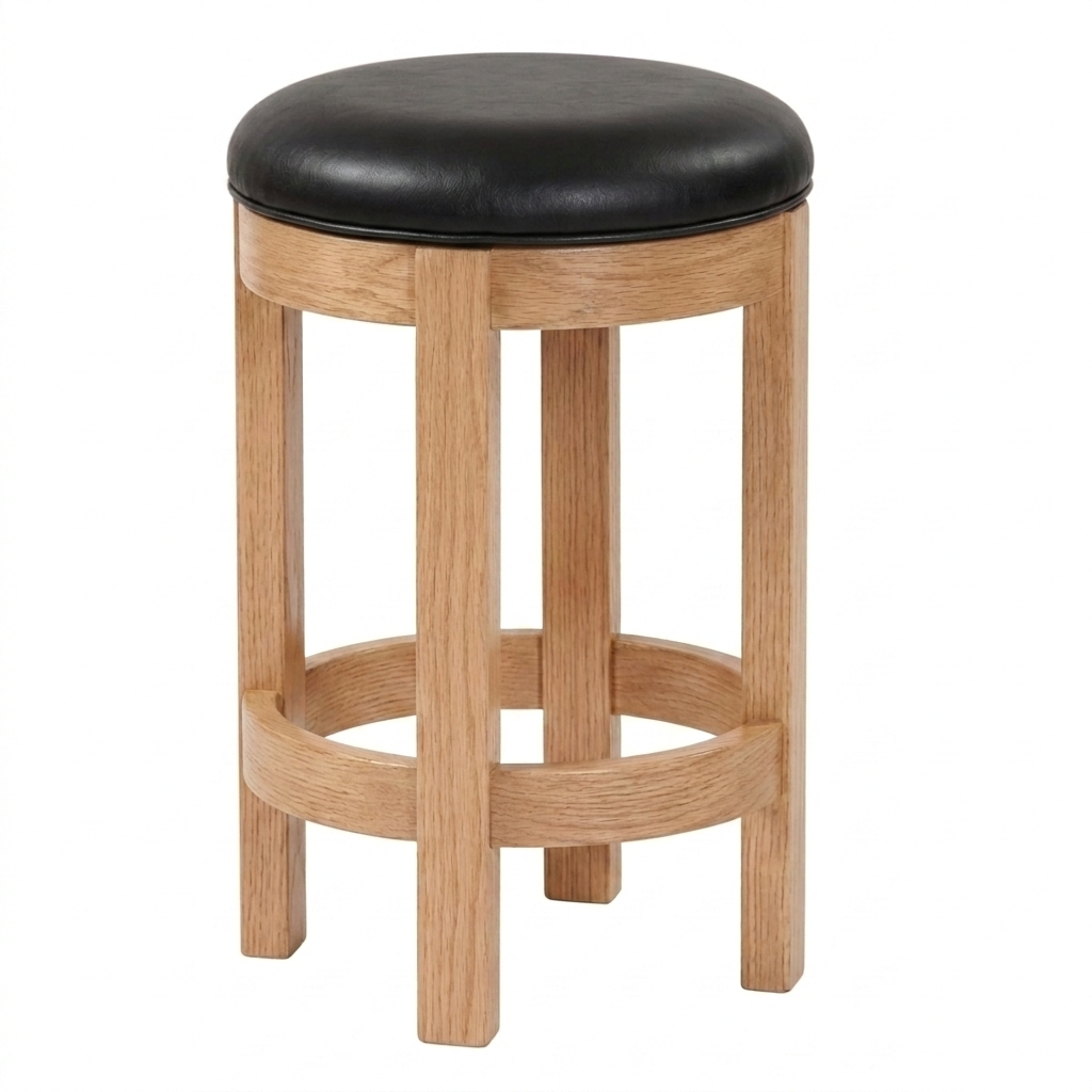 Hoosier Timbercraft Wayne Backless Maple Barstool