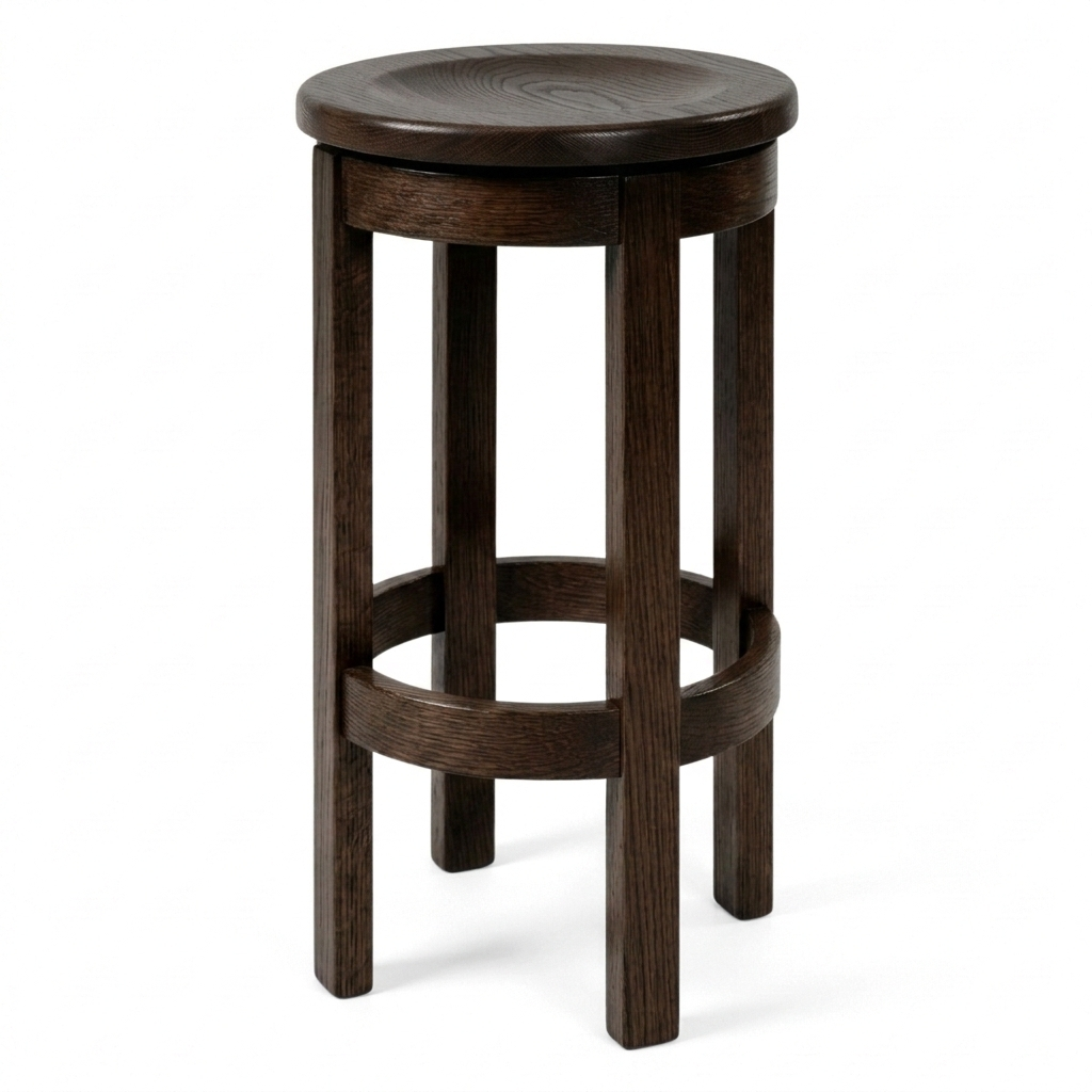 Hoosier Timbercraft Wayne Backless Maple Barstool