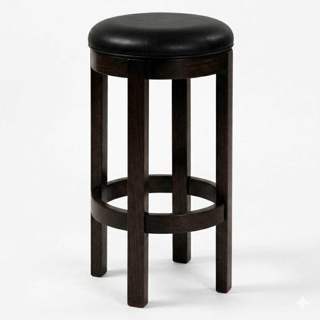 Hoosier Timbercraft Wayne Backless Maple Barstool
