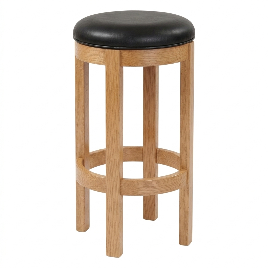 Hoosier Timbercraft Wayne Backless Maple Barstool