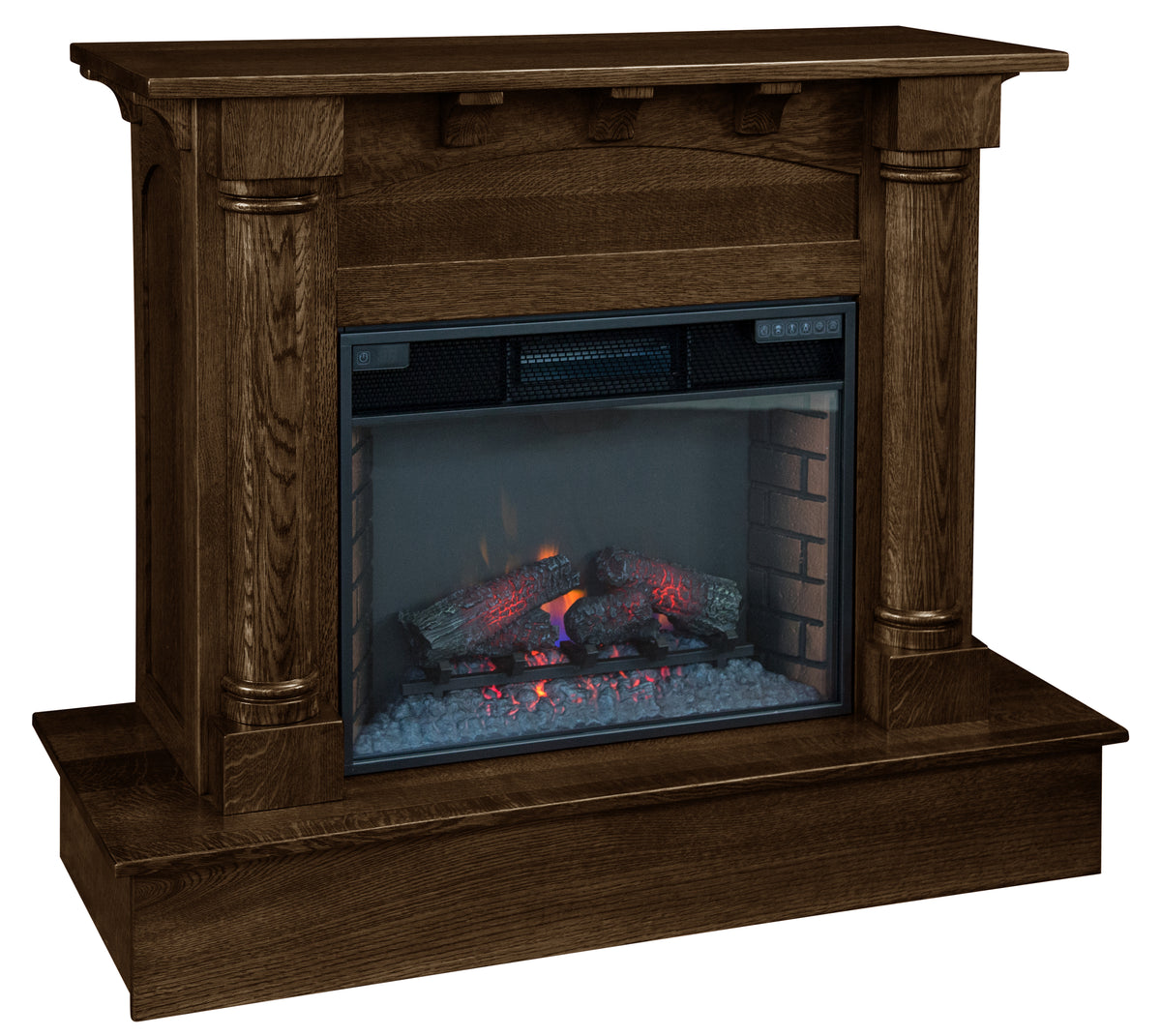 Barrett Fireplace in Charwood Stain