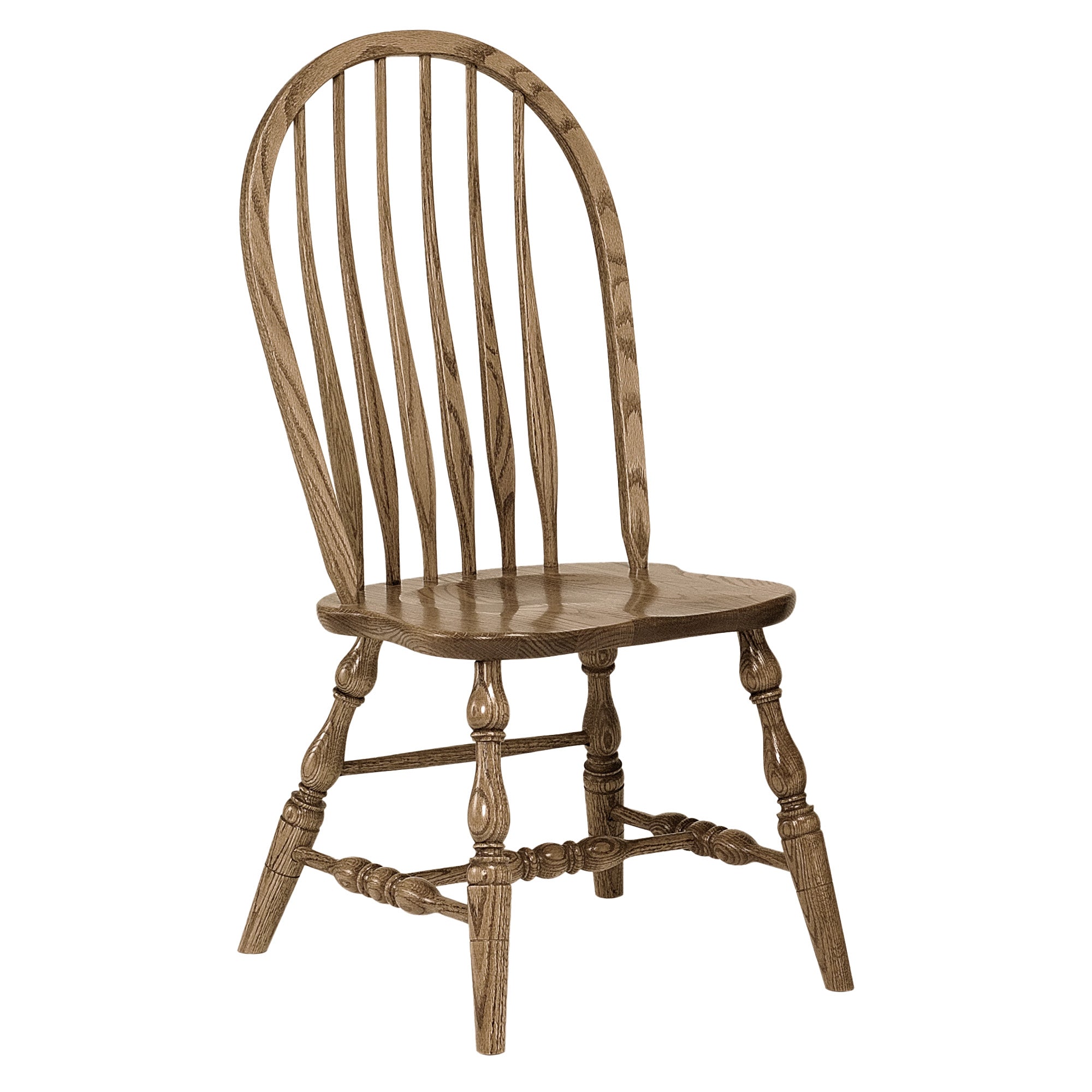 Hoosier Timbercraft Bent Bow Back Amish Oak Dining Chair