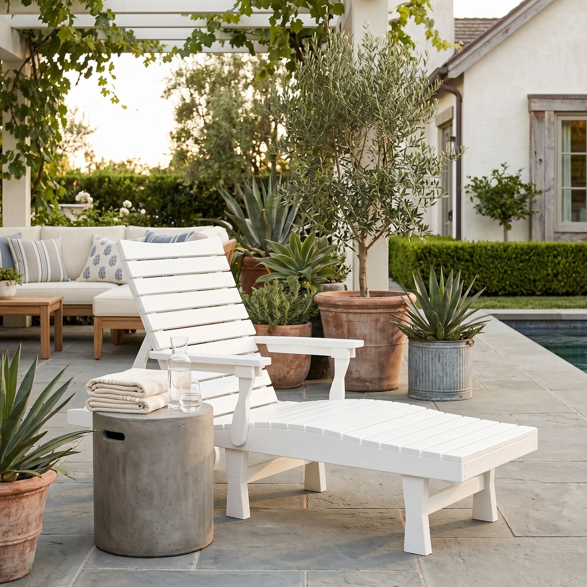 Berlin Gardens Bristol Outdoor Poly Lumber Chaise Lounge