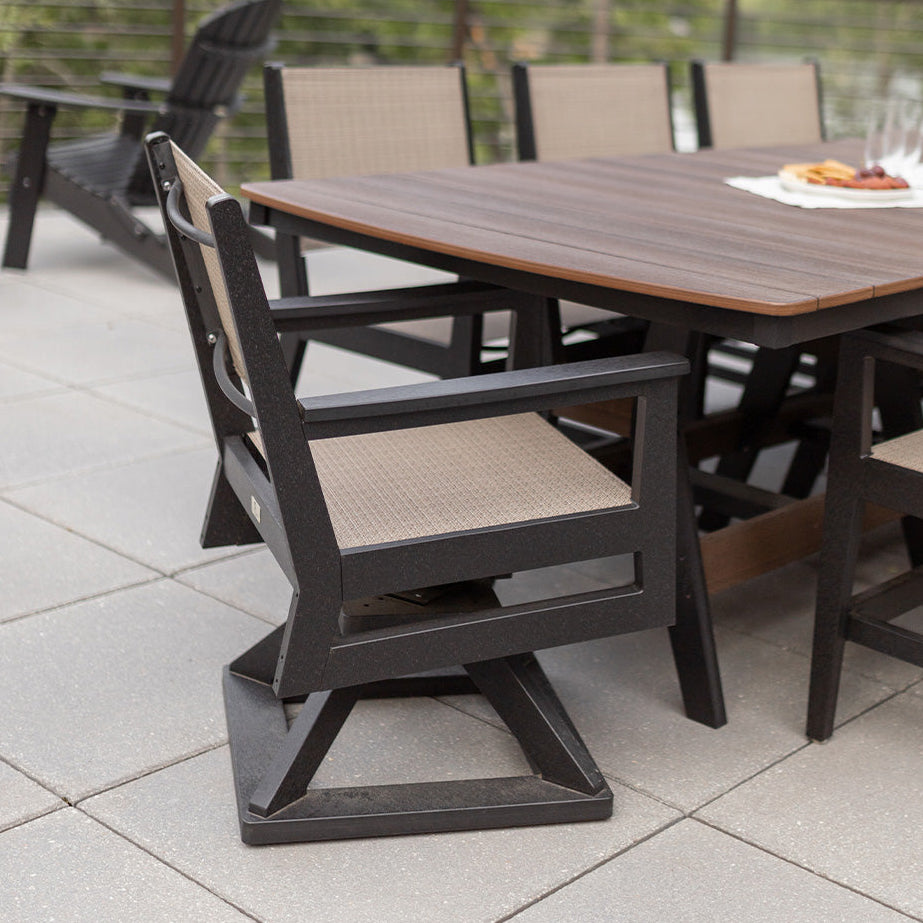 Berlin Gardens Mayhew Outdoor Poly Lumber Chat Swivel Rocker Dining Chair