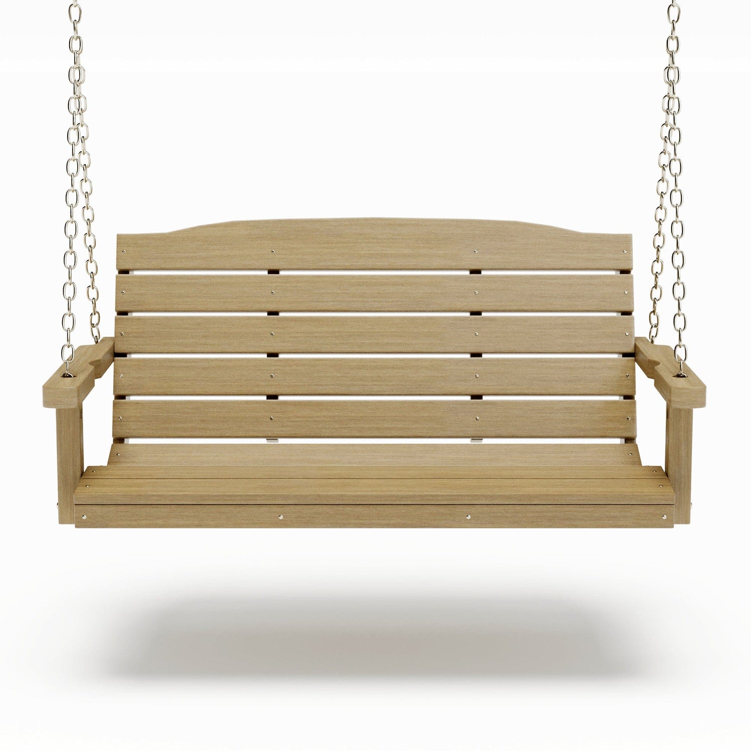 SimplyPoly 5 Foot Amish Made Classic Recycled Plastic Porch Swing, Dark Grey