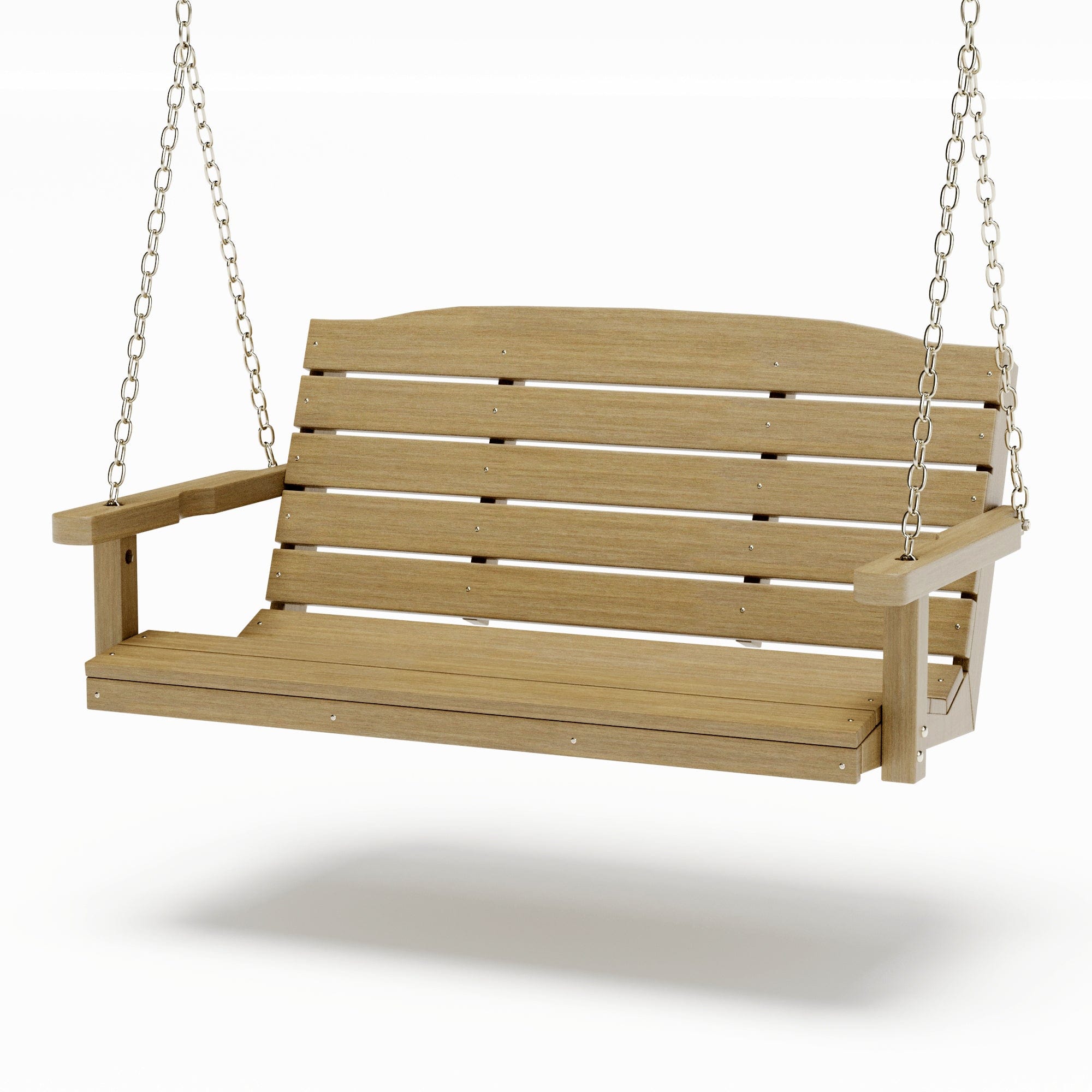 SimplyPoly 5 Foot Amish Made Classic Recycled Plastic Porch Swing, Dark Grey