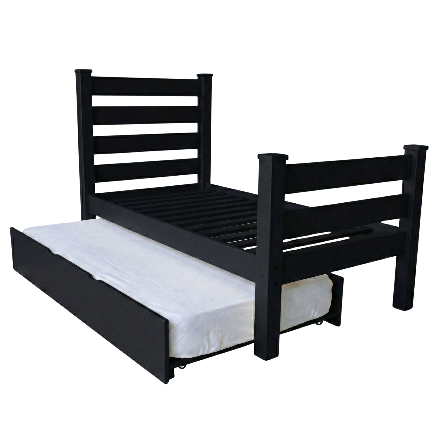 Versaloft Homestead Amish Made Bed Frame with Headboard, Footboard, and Trundle Unit