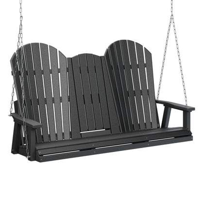 Berlin Gardens Comfo Back Poly Lumber Three Seat Console Swing with Stainless Steel Chains