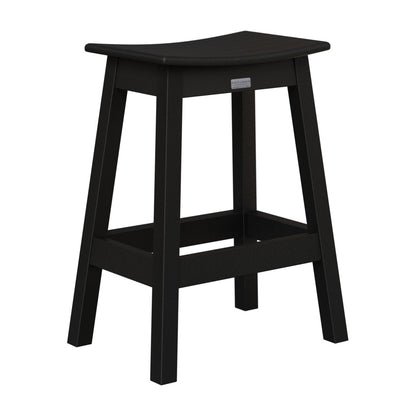 Berlin Gardens Outdoor Saddle Poly Lumber Counter Stool