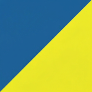 Blue on Lemon Yellow