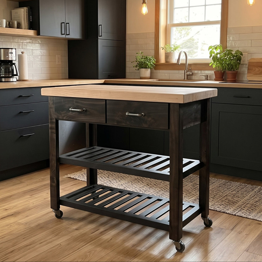 Hoosier Timbercraft Braxton Red Oak Kitchen Island