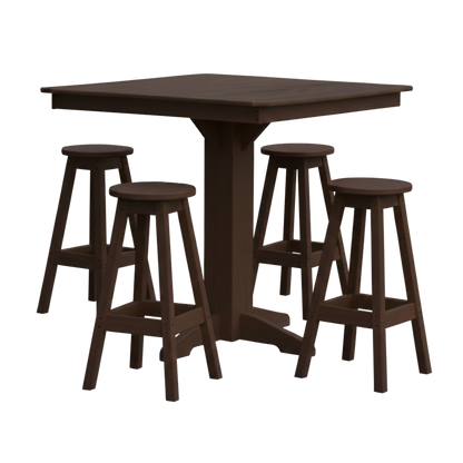 Keystone Amish Co. Sierra 5-Piece Poly Bar Stool Dining Set