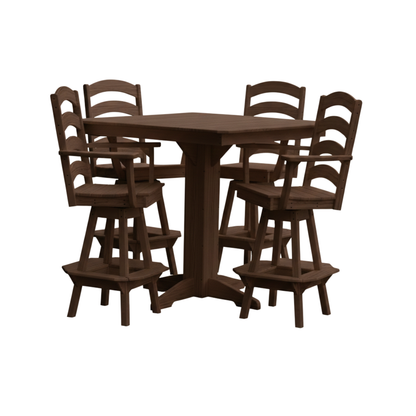 Keystone Amish Co. Josie 5-Piece Poly Outdoor Bar Dining Set
