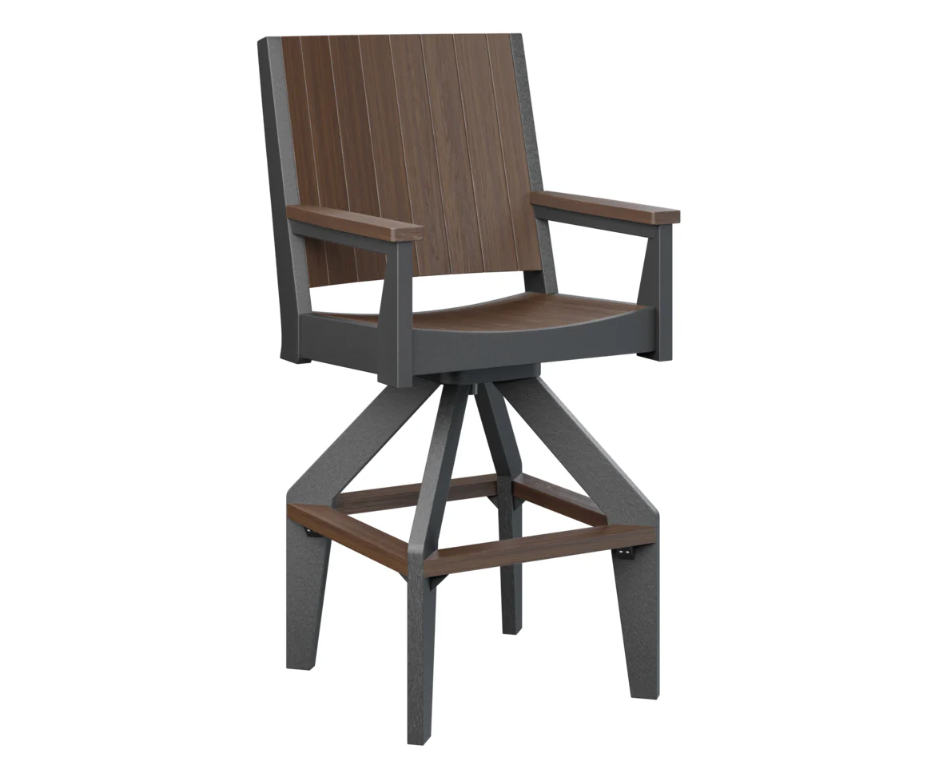 Berlin Gardens Mayhew Outdoor Poly Lumber Chat Extra Tall Swivel Chair