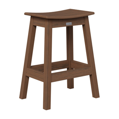 Berlin Gardens Outdoor Saddle Poly Lumber Counter Stool