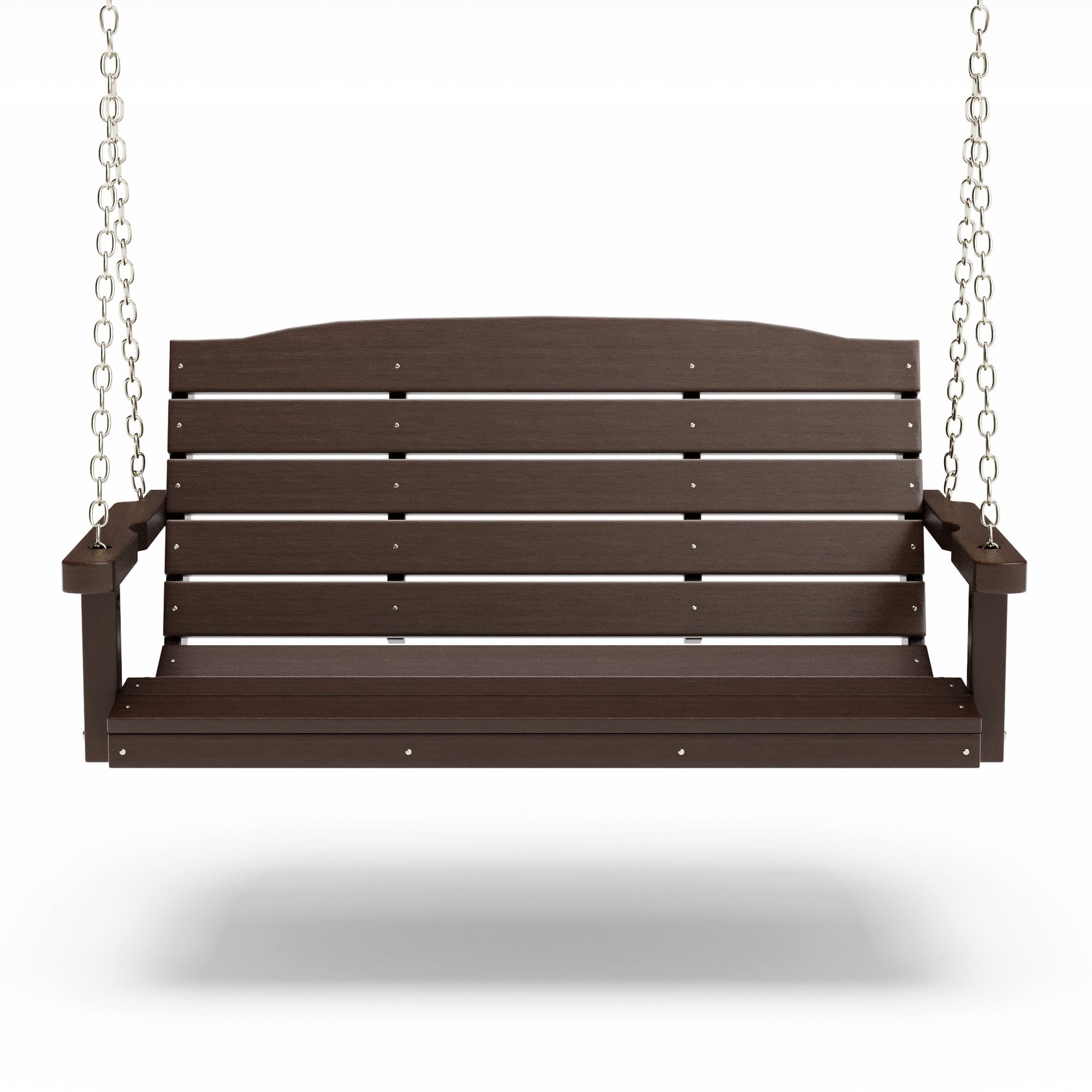 SimplyPoly 5 Foot Amish Made Classic Recycled Plastic Porch Swing, Black