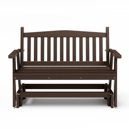 SimplyPoly Amish Made Mission Recycled Plastic Porch Glider