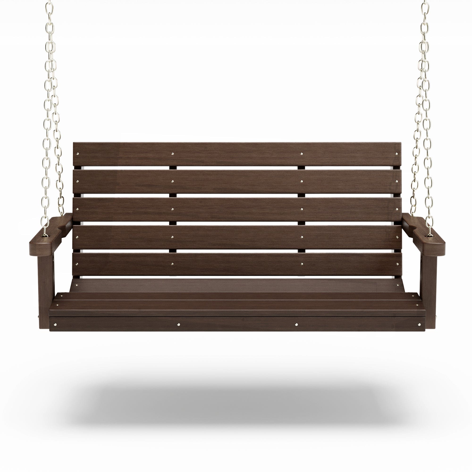 SimplyPoly 5 Foot Amish Made Signature Recycled Plastic Porch Swing, Dark Grey