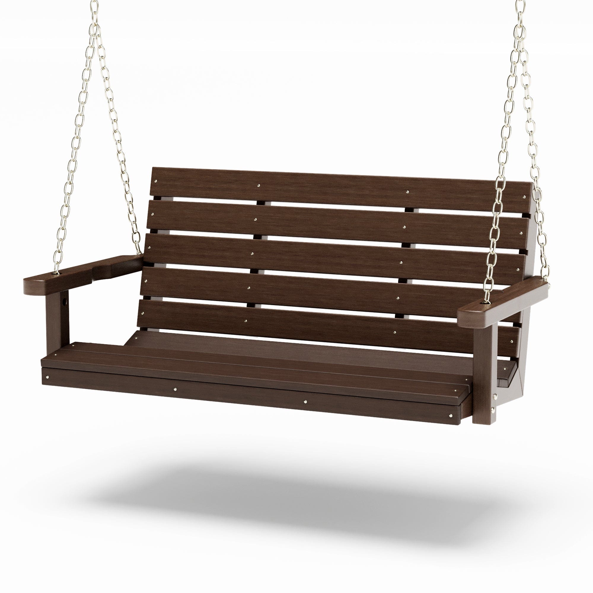 SimplyPoly 5 Foot Amish Made Signature Recycled Plastic Porch Swing, Driftwood Grey Wood Grain