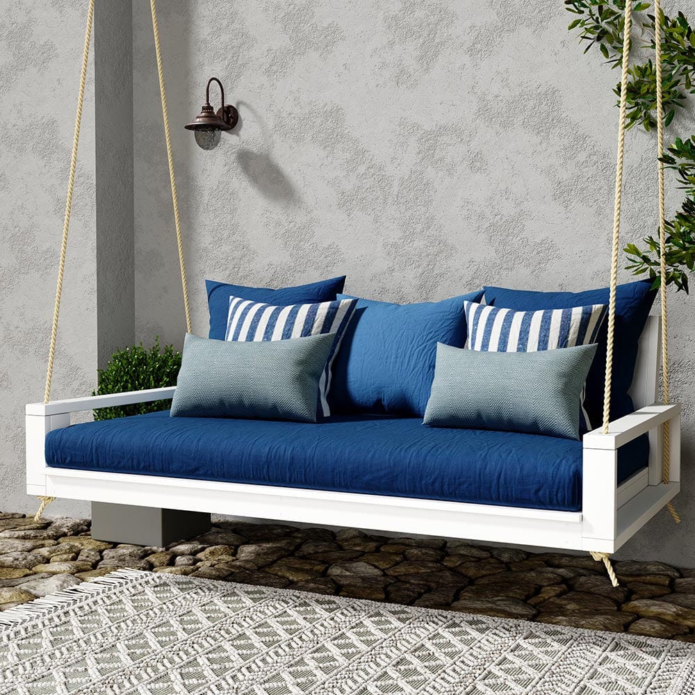 Amish Casual 6 Foot Uptown Porch Swing Bed in Pure White Paint