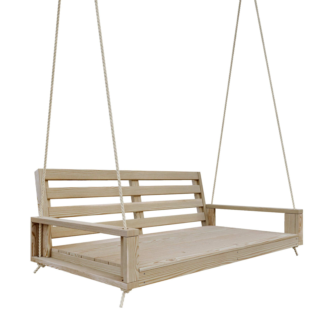 Amish Casual Waterford Hanging Bed Swing for Porch, 5 Ft Unfinished