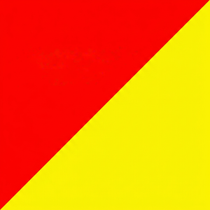 Bright Red on Lemon Yellow