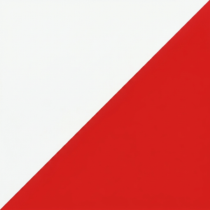 Bright White on Bright Red