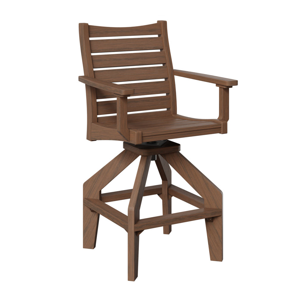 Berlin Gardens Bristol Outdoor Poly Lumber Swivel Bar Chair