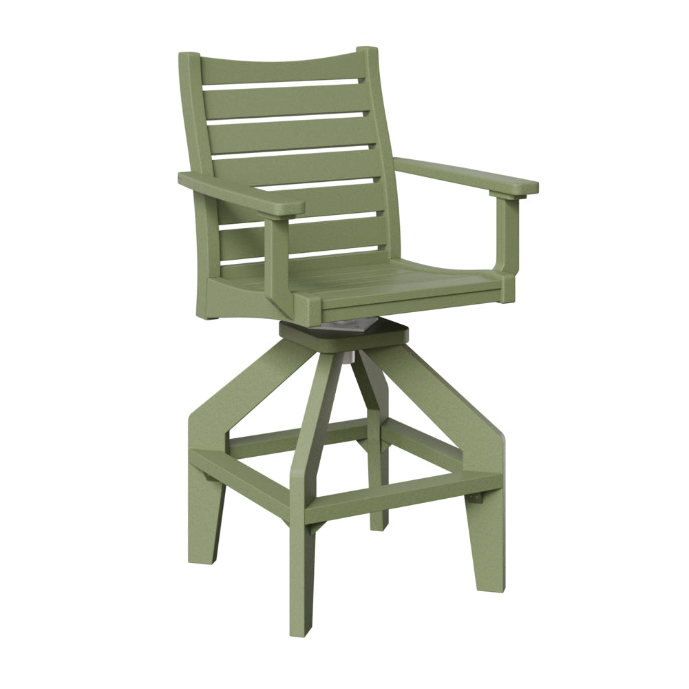 Berlin Gardens Bristol Outdoor Poly Lumber Swivel Bar Chair