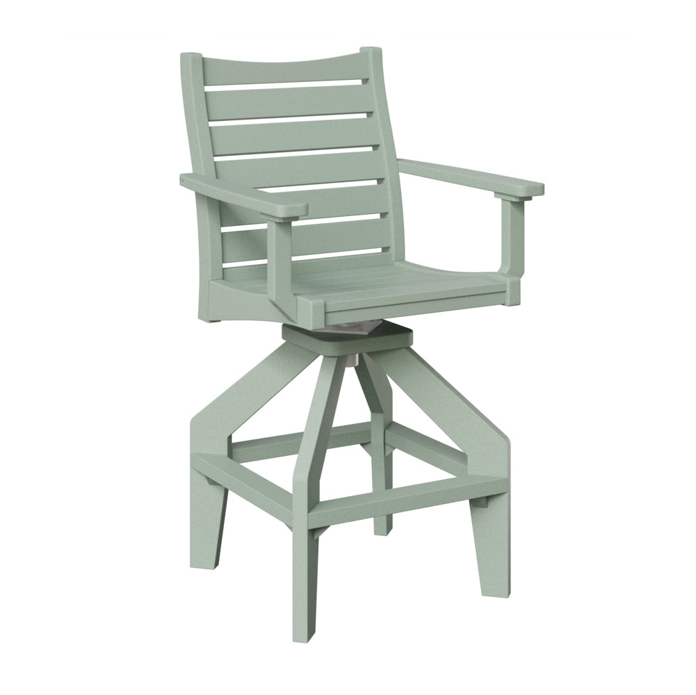 Berlin Gardens Bristol Outdoor Poly Lumber Swivel Bar Chair