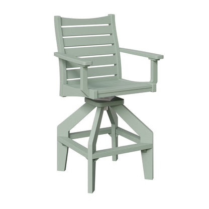 Berlin Gardens Bristol Outdoor Poly Lumber Swivel Bar Chair
