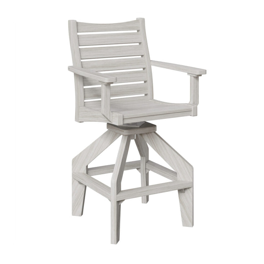 Berlin Gardens Bristol Outdoor Poly Lumber Swivel Bar Chair