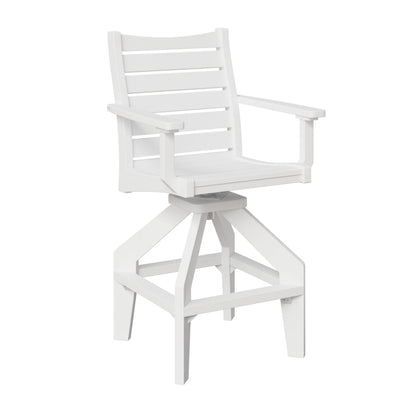 Berlin Gardens Bristol Outdoor Poly Lumber Swivel Bar Chair