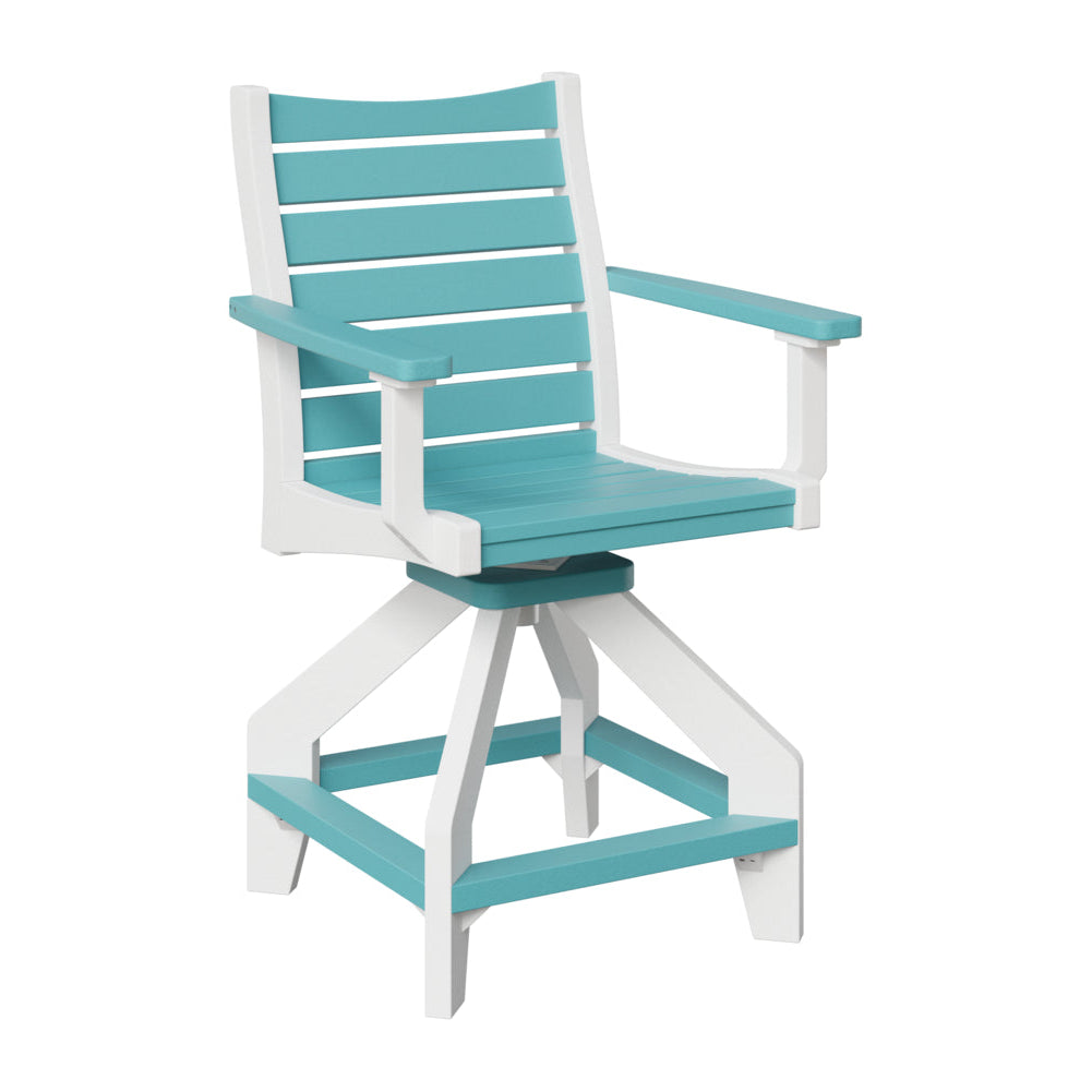 Berlin Gardens Bristol Outdoor Poly Lumber Swivel Counter Chair