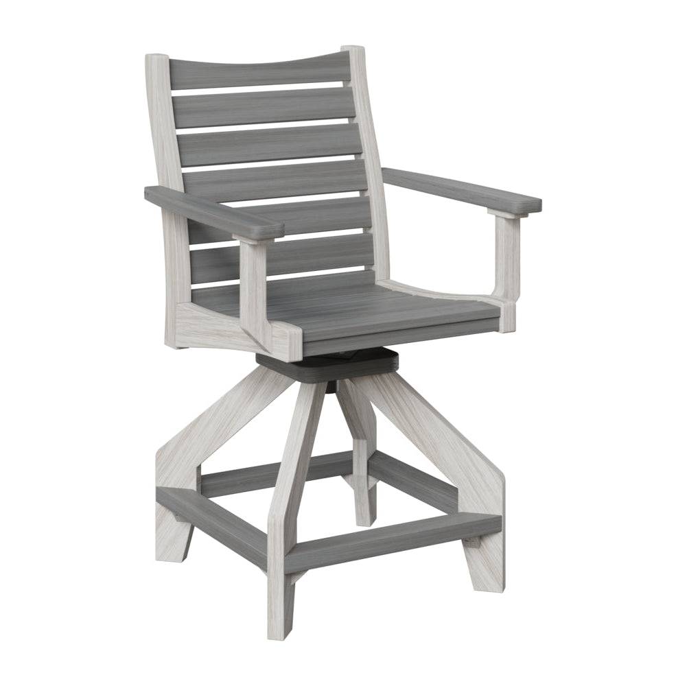 Berlin Gardens Bristol Outdoor Poly Lumber Swivel Counter Chair