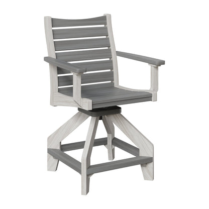 Berlin Gardens Bristol Outdoor Poly Lumber Swivel Counter Chair