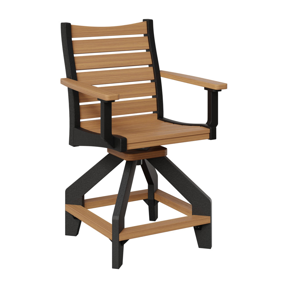 Berlin Gardens Bristol Outdoor Poly Lumber Swivel Counter Chair