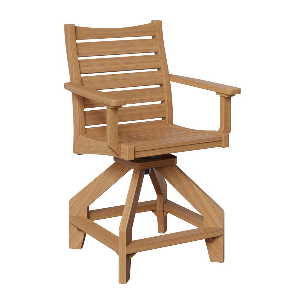 Berlin Gardens Bristol Outdoor Poly Lumber Swivel Counter Chair