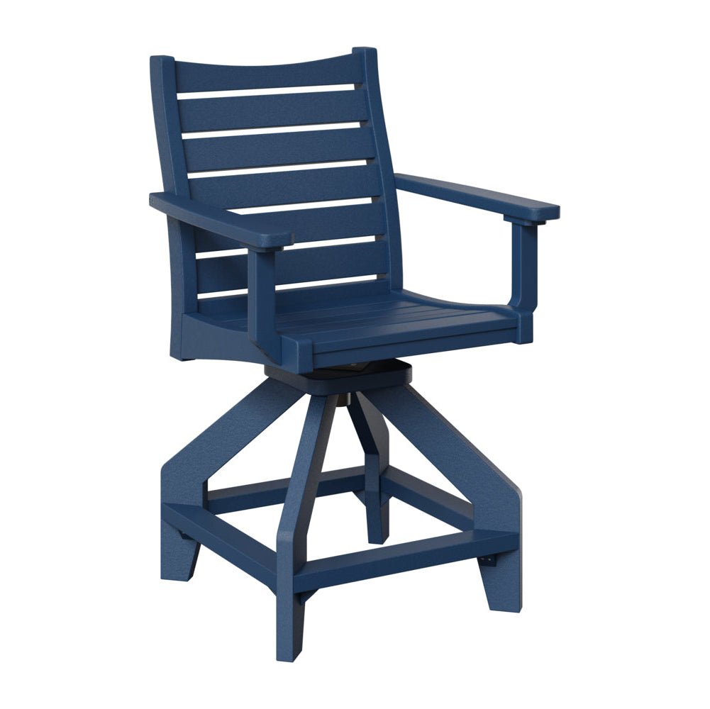 Berlin Gardens Bristol Outdoor Poly Lumber Swivel Counter Chair