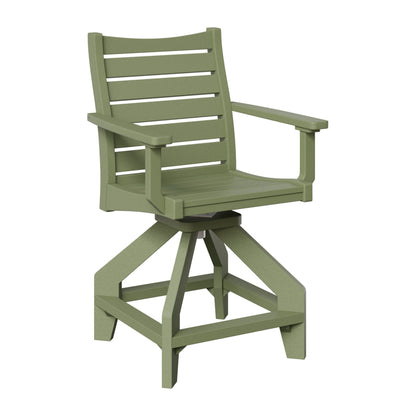 Berlin Gardens Bristol Outdoor Poly Lumber Swivel Counter Chair