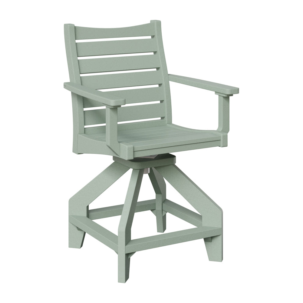 Berlin Gardens Bristol Outdoor Poly Lumber Swivel Counter Chair