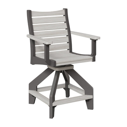 Berlin Gardens Bristol Outdoor Poly Lumber Swivel Counter Chair