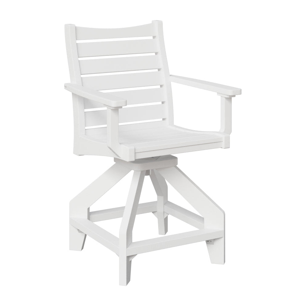 Berlin Gardens Bristol Outdoor Poly Lumber Swivel Counter Chair