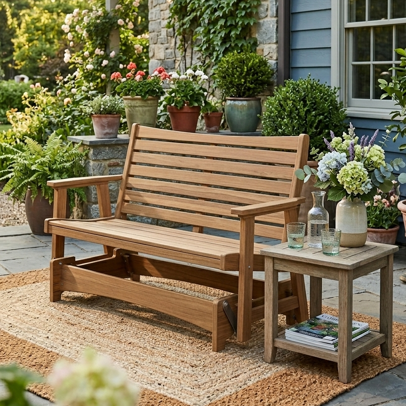Berlin Gardens Bristol Poly Lumber Double Glider