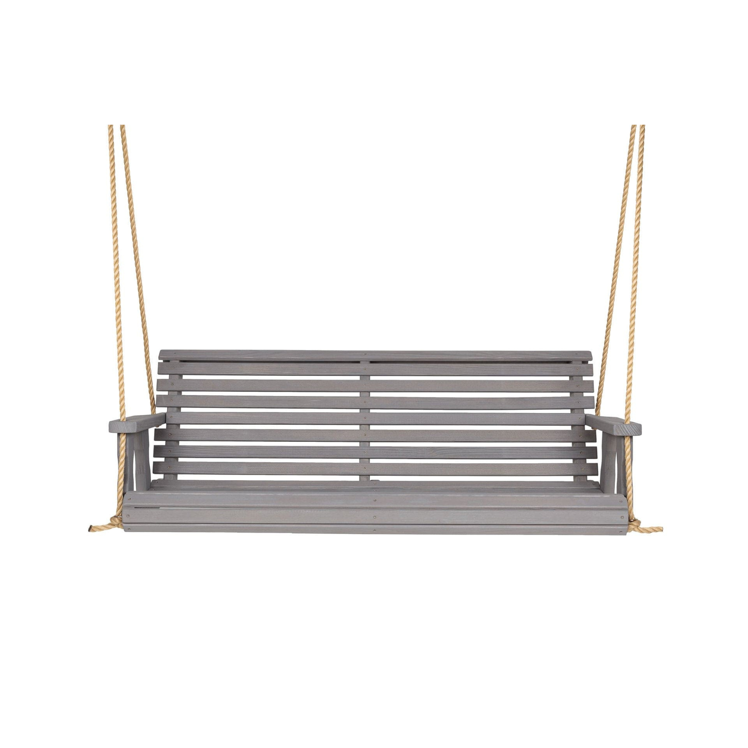 Amish Casual 3 Foot Roll Back Porch Swing in Grey Stain