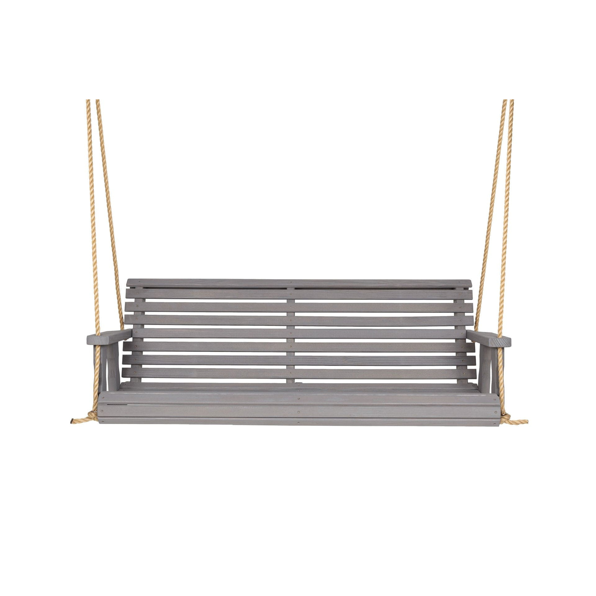 Amish Casual 3 Foot Roll Back Porch Swing in Grey Stain